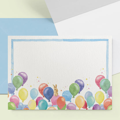Birthday Balloons Mini Personal Stationery Cards