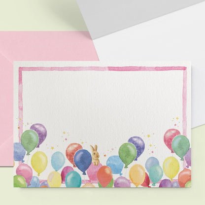 Birthday Balloons Mini Personal Stationery Cards