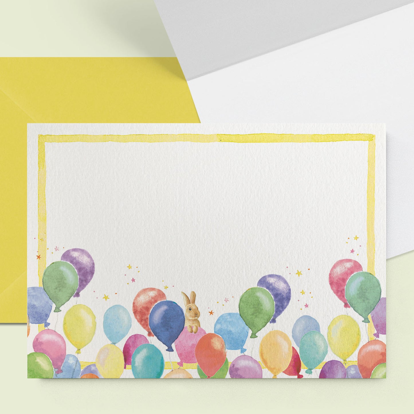 Birthday Balloons Mini Personal Stationery Cards