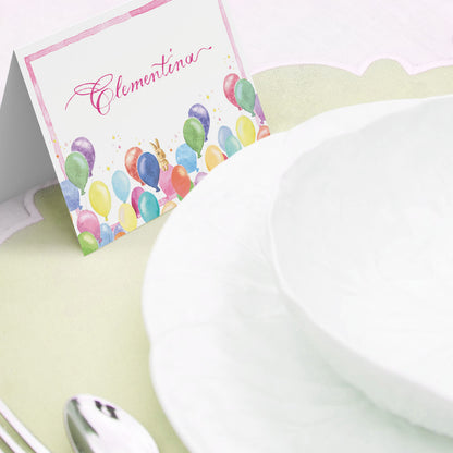 Birthday Balloons Place cards