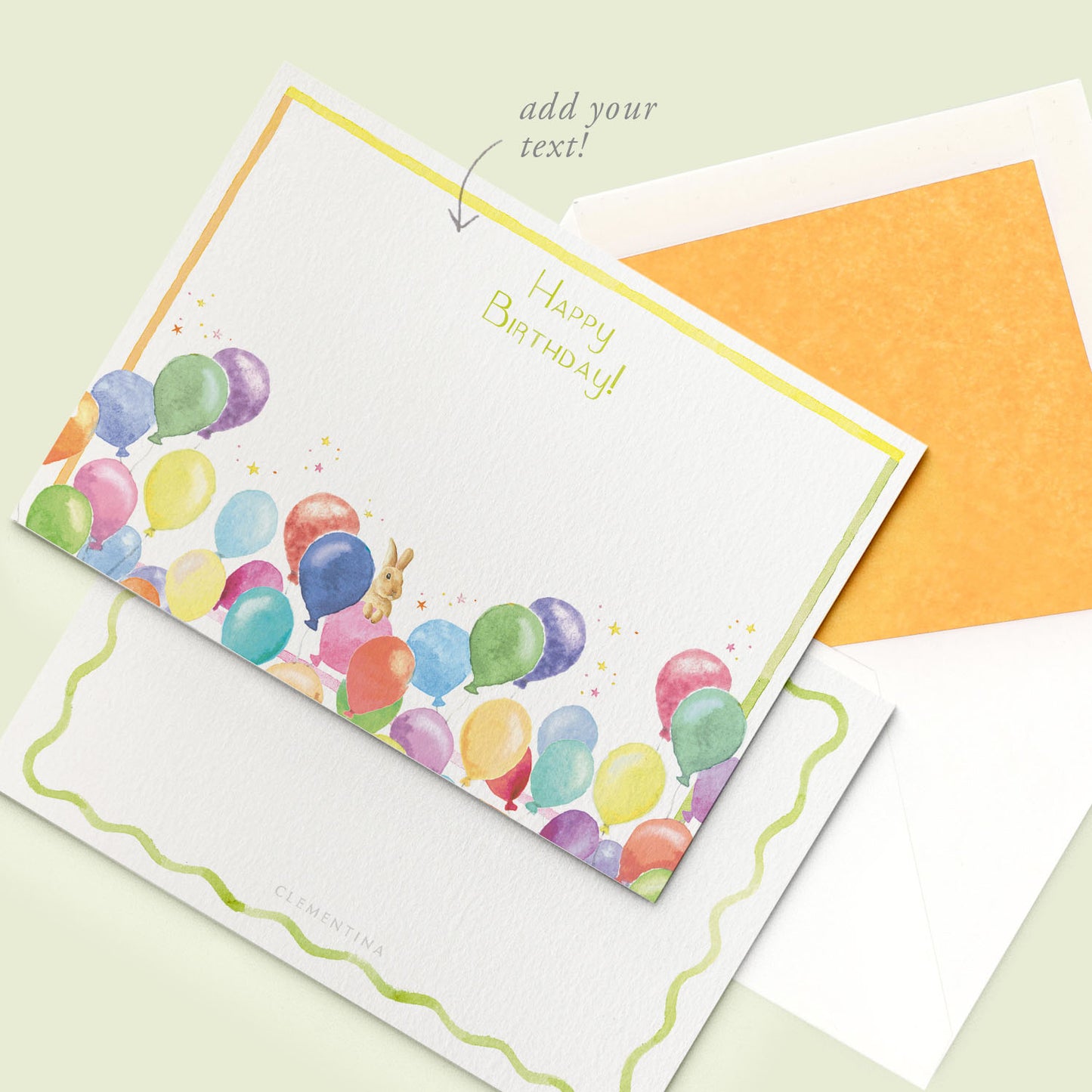 Birthday Balloons Stationery Cards