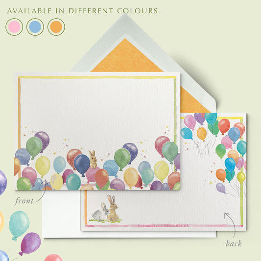 Birthday Balloons Stationery Cards