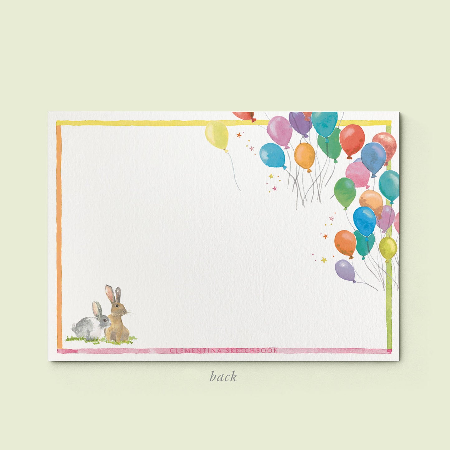 Birthday Balloons Stationery Cards