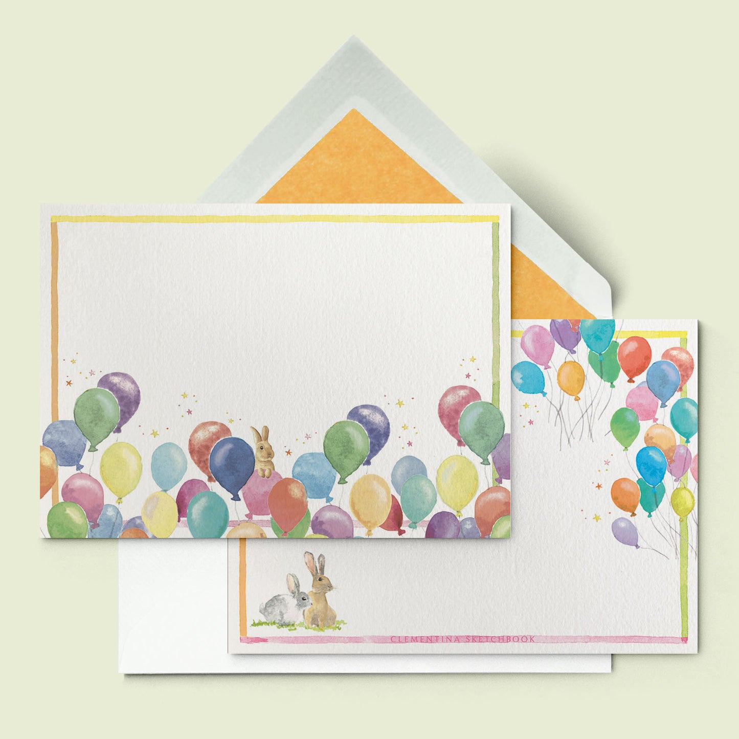 Birthday Balloons Stationery Cards
