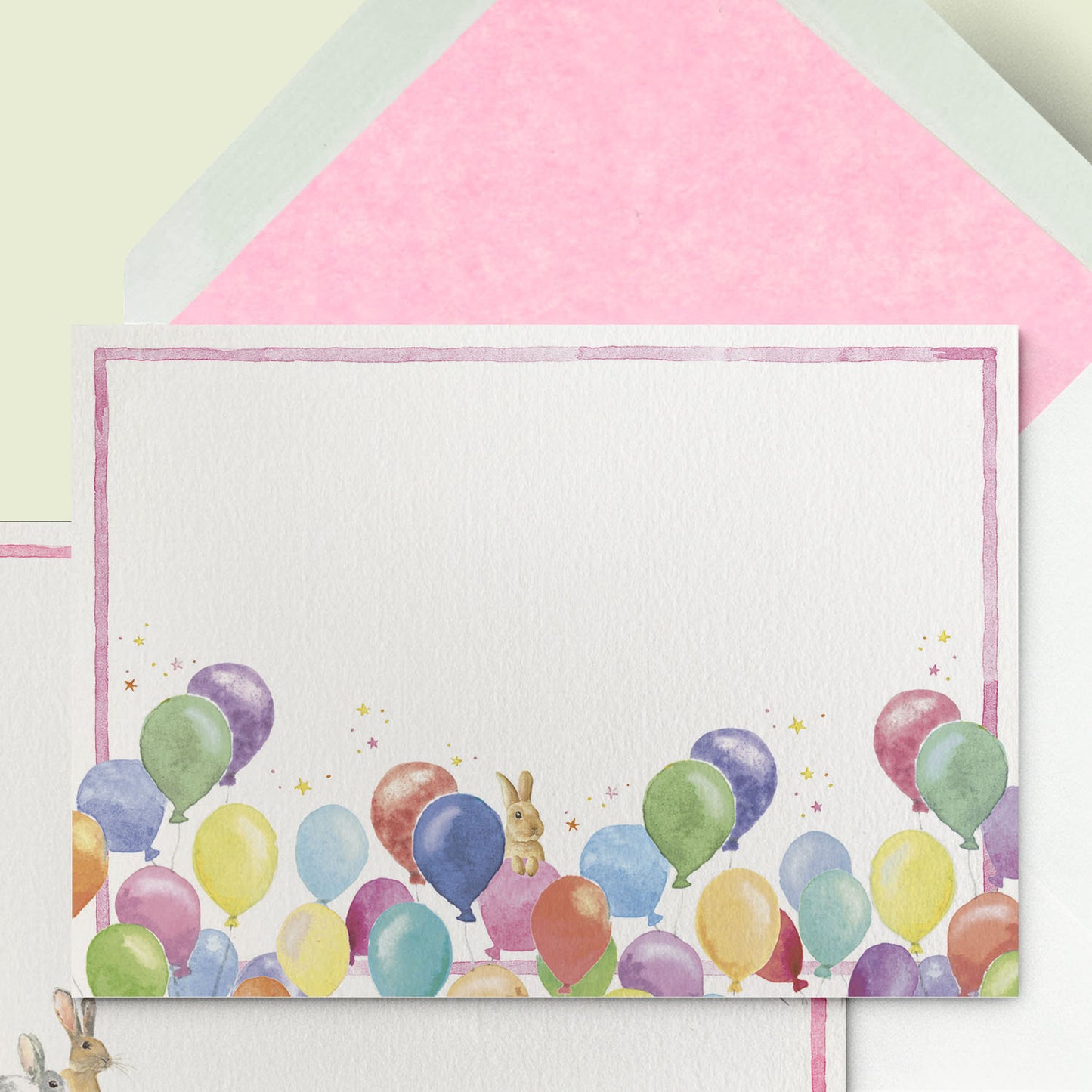 Birthday Balloons Stationery Cards