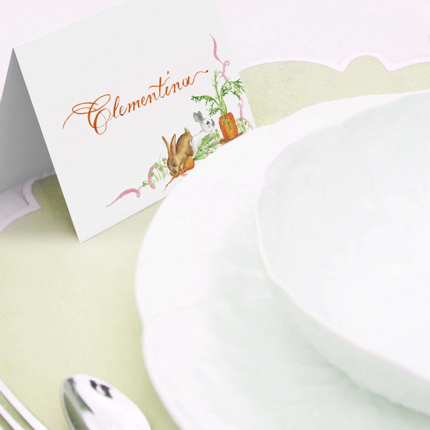 Bunnies in action place cards - 02