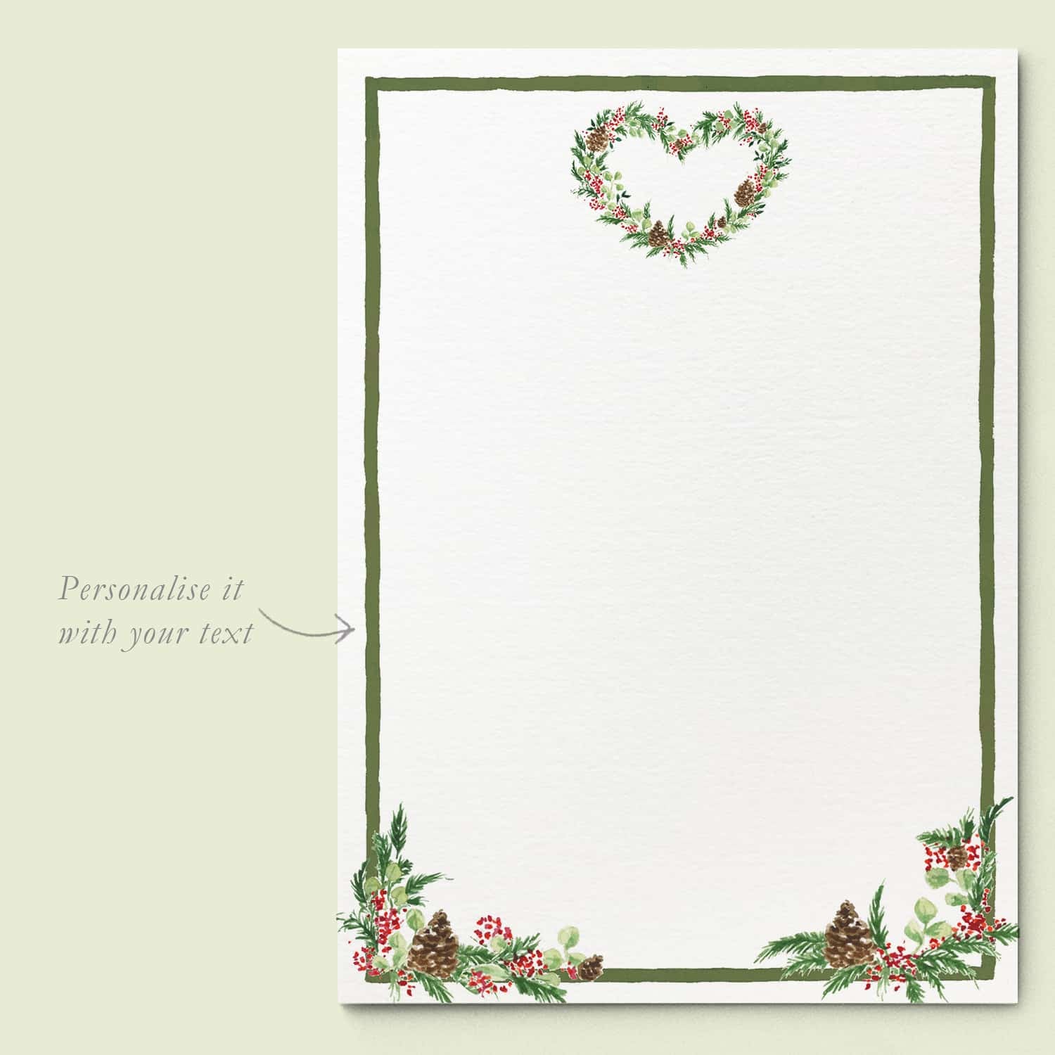 CHRISTMAS WREATH Invitation Template Mockups - 02