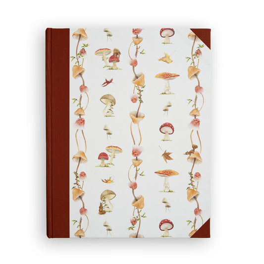 Forest Mushrooms Photo Album: photo albums personalised with woodland design, perfect for countryside home decor.