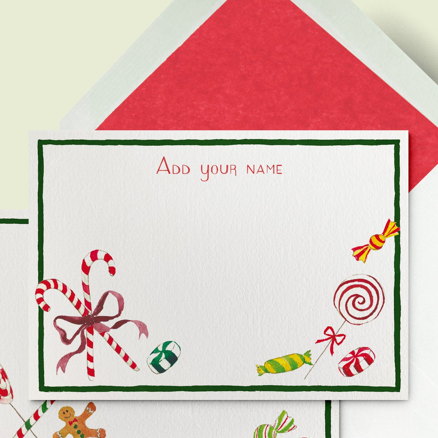 Candy Xmas Stationery Card - 02