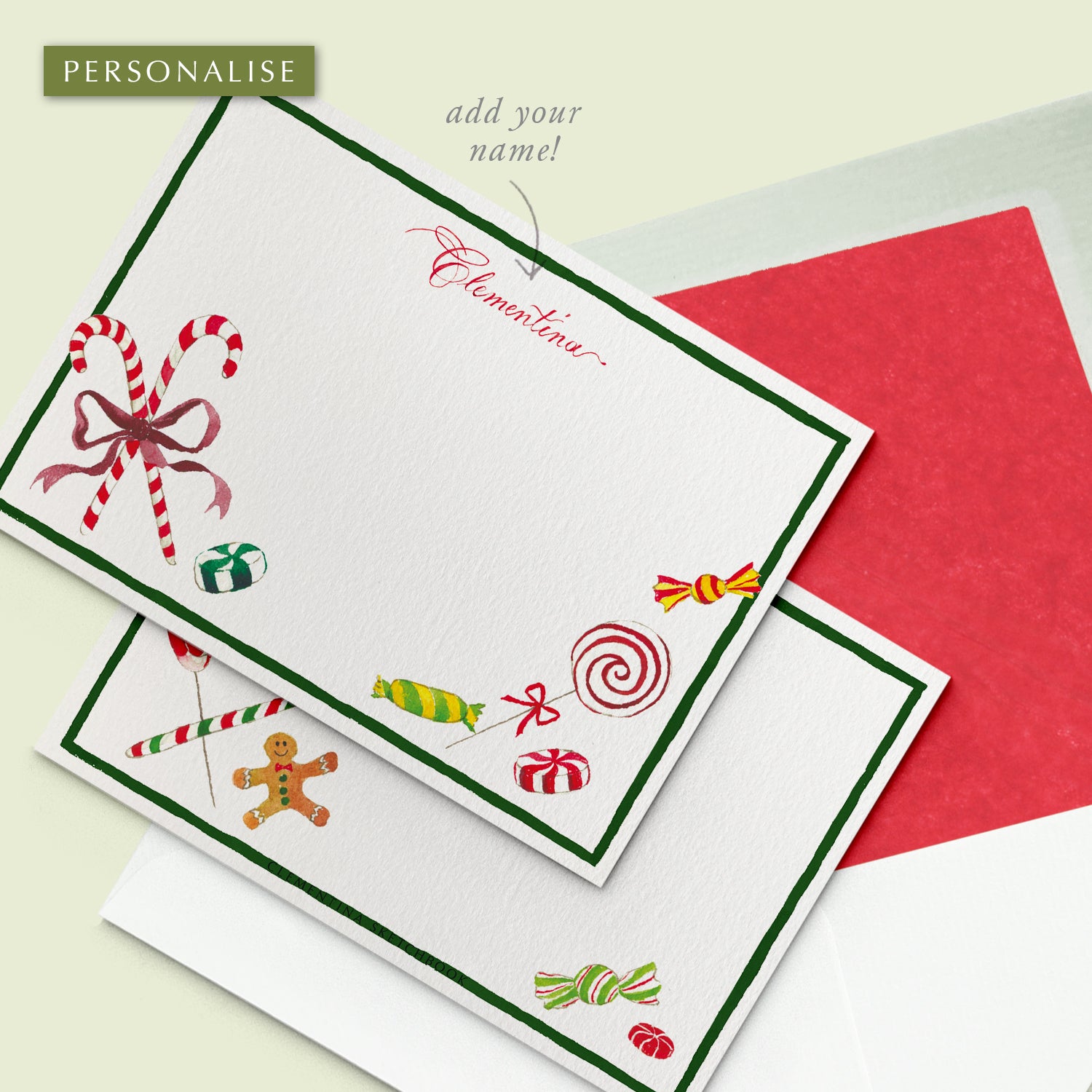 Candy Xmas Stationery Card - 05