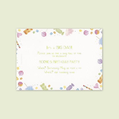 Candy Digital Party Invitation