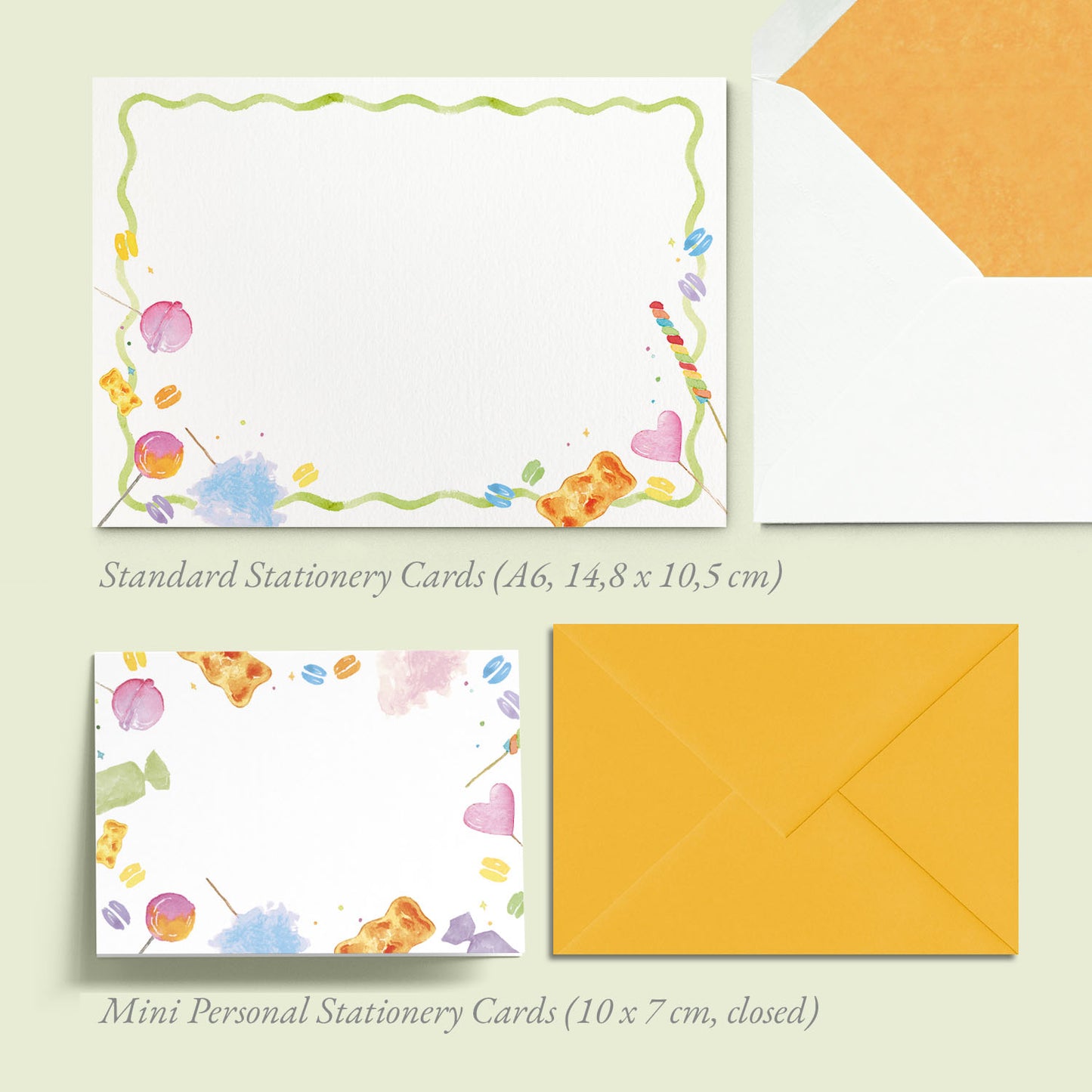 Candy Mini Personal Stationery Cards