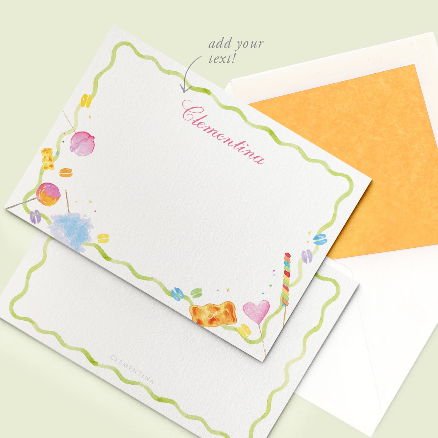 Candy Stationery Cards