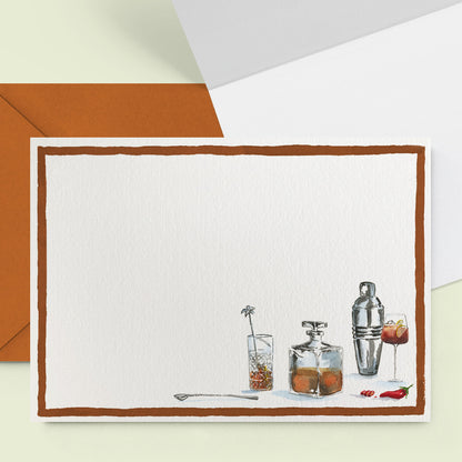 Cheeky Drinks Mini Personal Stationery Cards