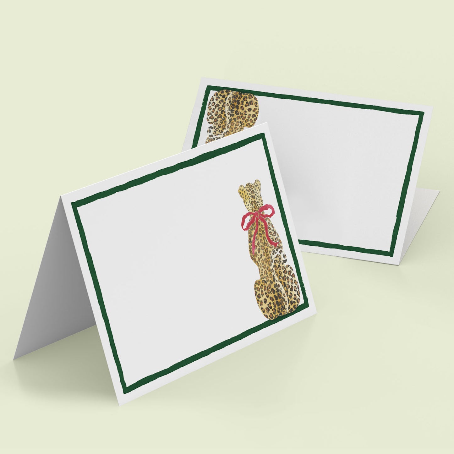 Festive Leopard Mini Personal Stationery Cards