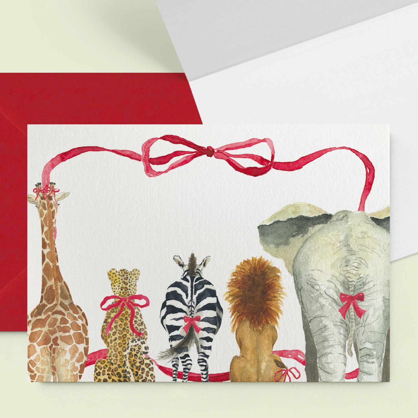 Christmas Safari Mini Personal Stationery Cards