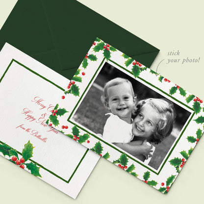 Christmas Holly Family Cards printed - 04