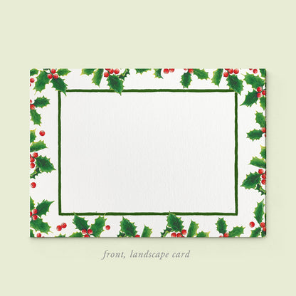 Christmas Holly Family Cards printed - 05