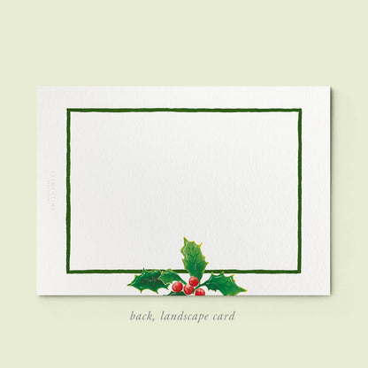 Christmas Holly Family Cards printed - 06