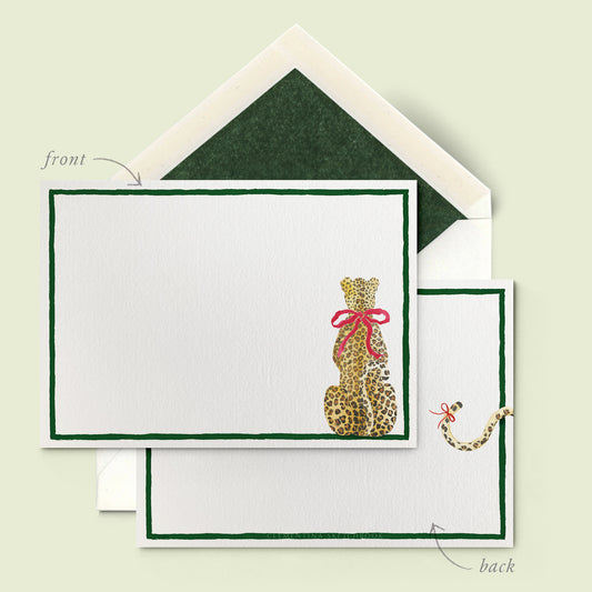 Christmas Leopard Stationery Cards - 01