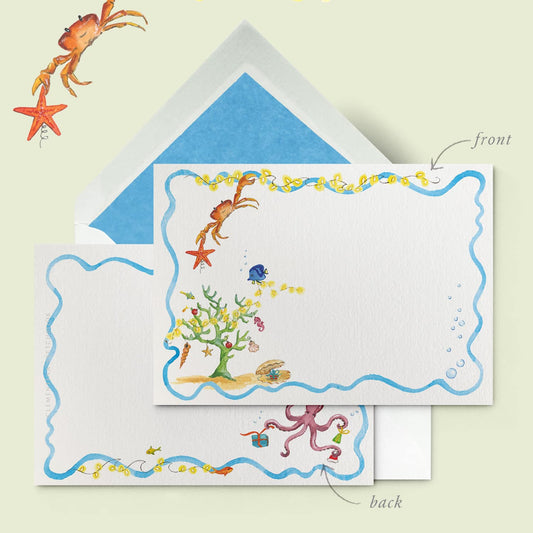 Christmas Under the Sea Stationery Card - 01