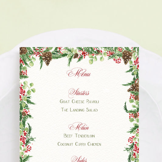 Christmas Wreath Menus - 2