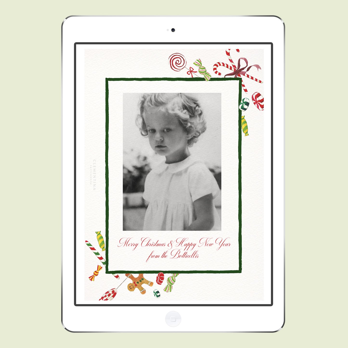 Christmas Candies digital FAMILY CARDS