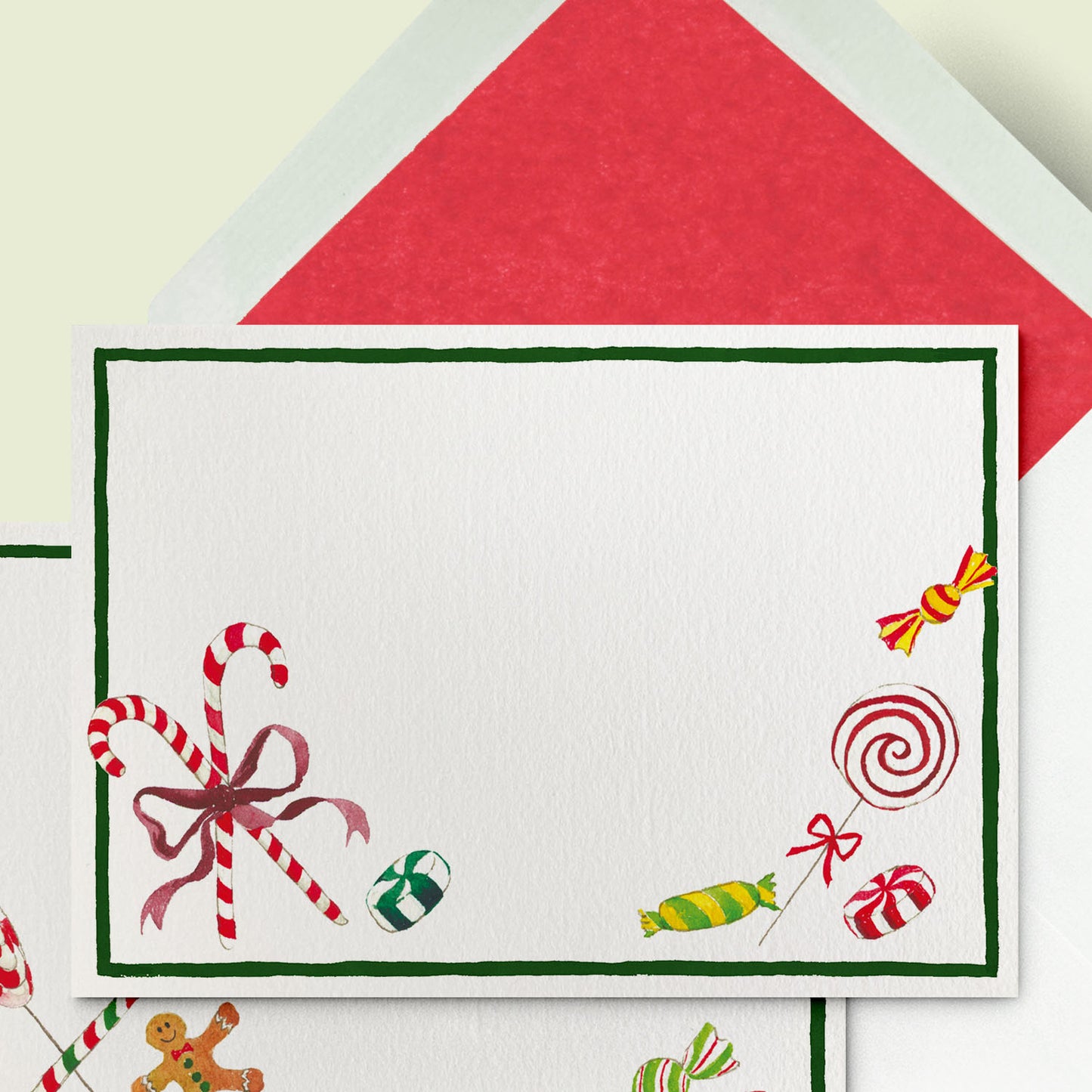 Christmas Candies Stationery Cards
