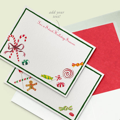 Christmas Candies Stationery Cards