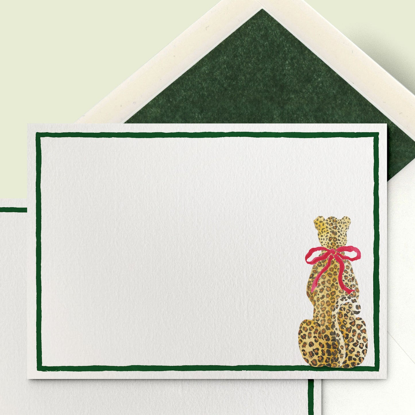 Festive Leopard Stationery Cards