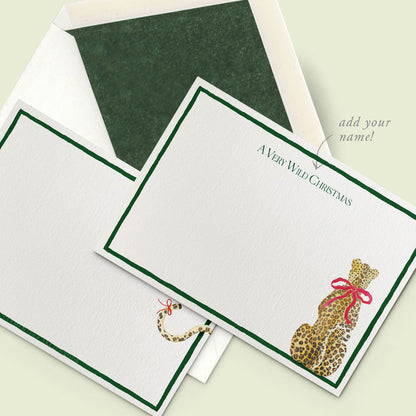 Festive Leopard Stationery Cards