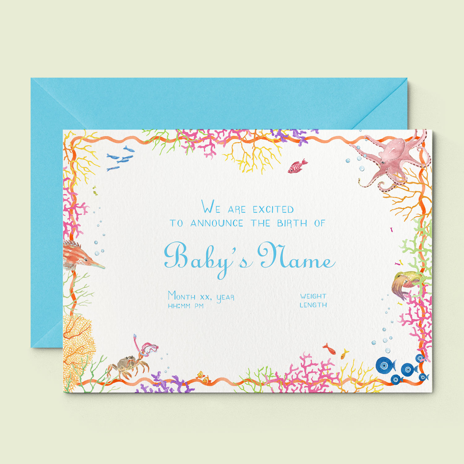 Coral-Reef-Printed-Birth-Announcements---Without-Photo---06
