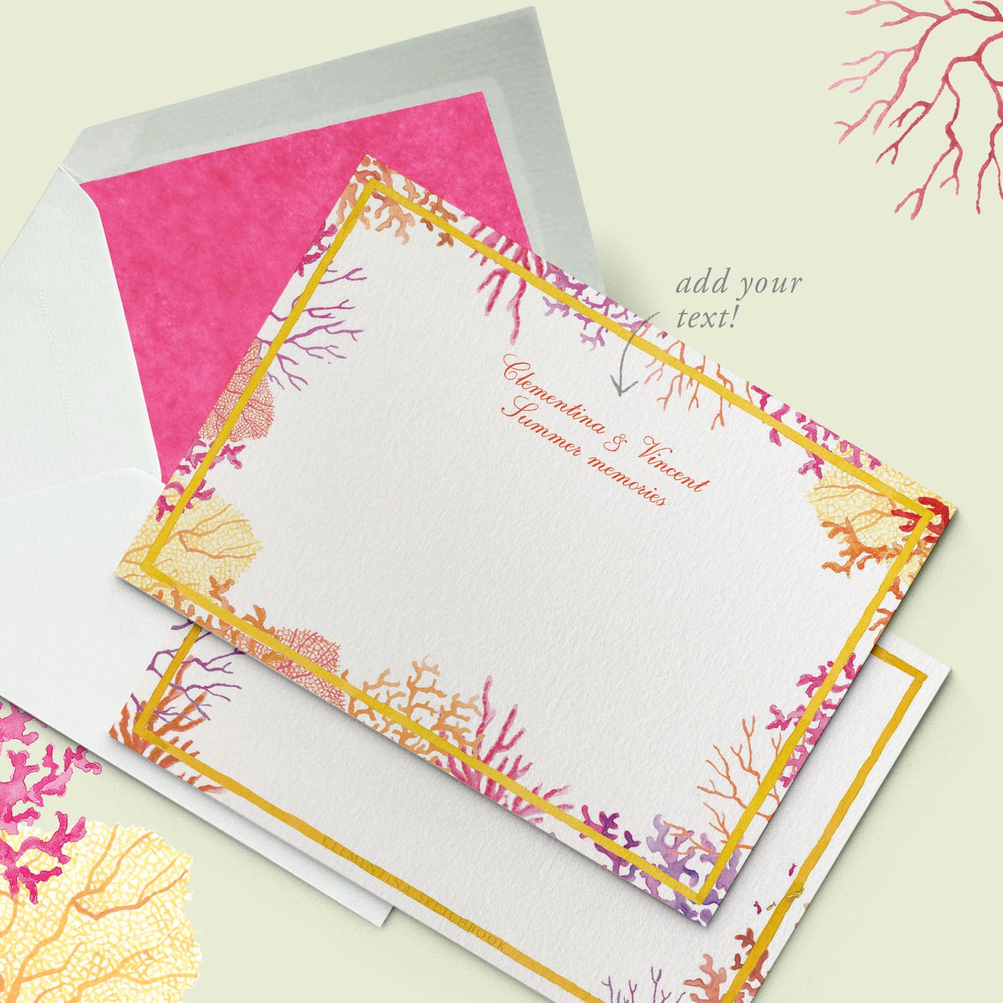 Coral Reefs Stationery Cards