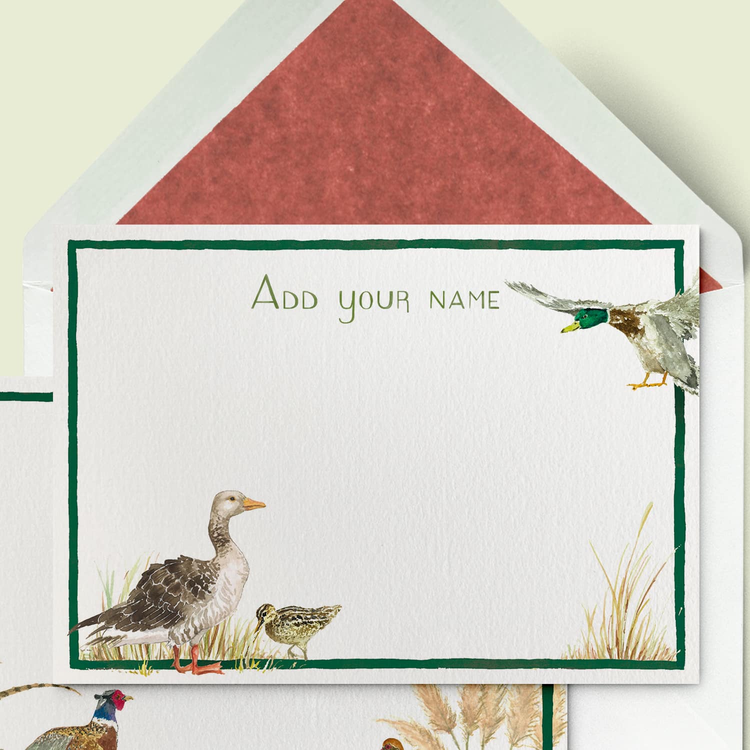 Countryside Birds stationery cards - 02