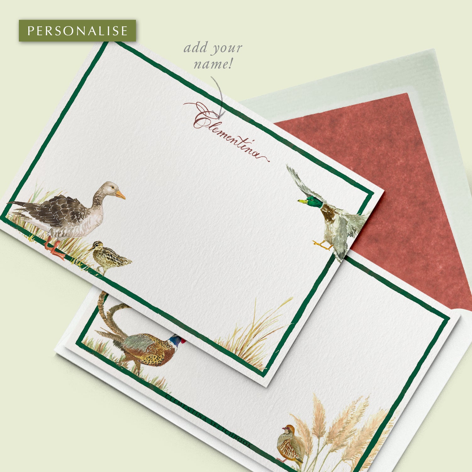 Countryside Birds stationery cards - 05