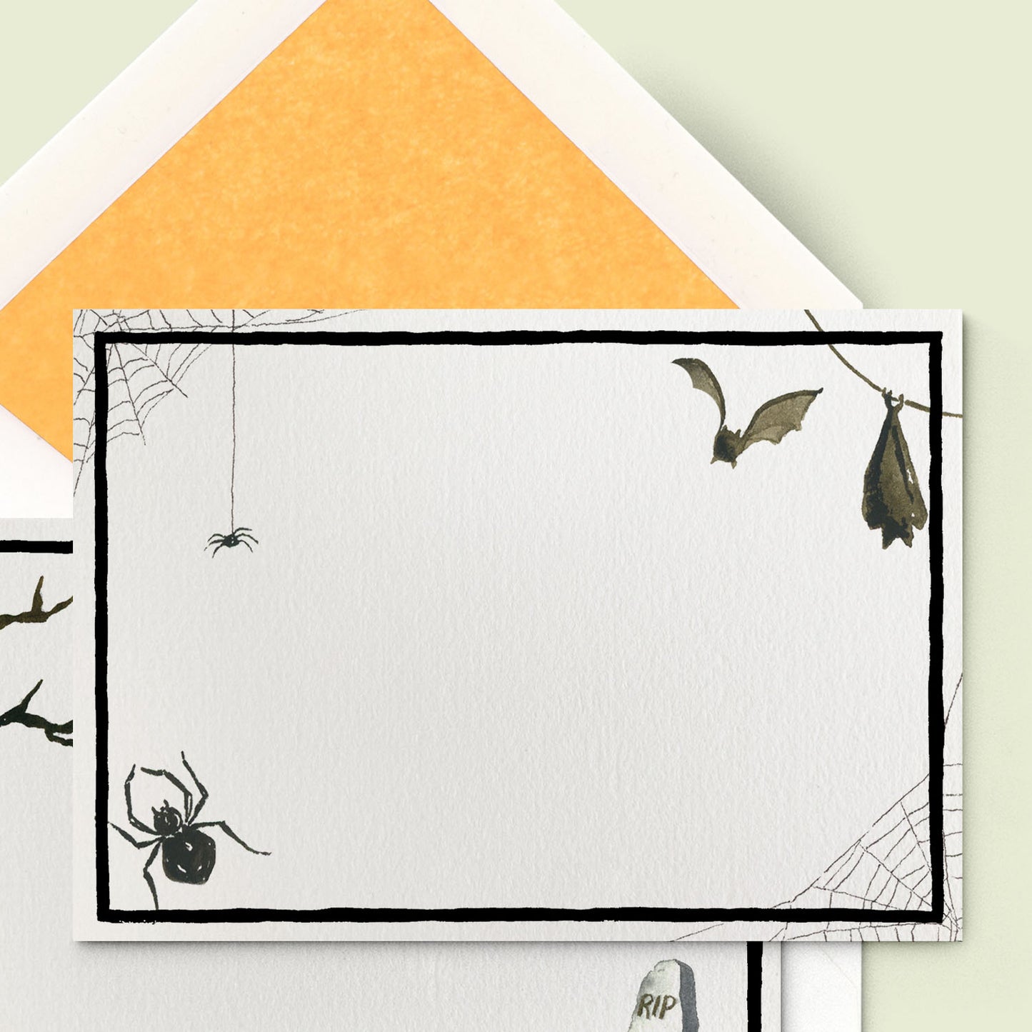 Creepy Halloween Stationery Cards