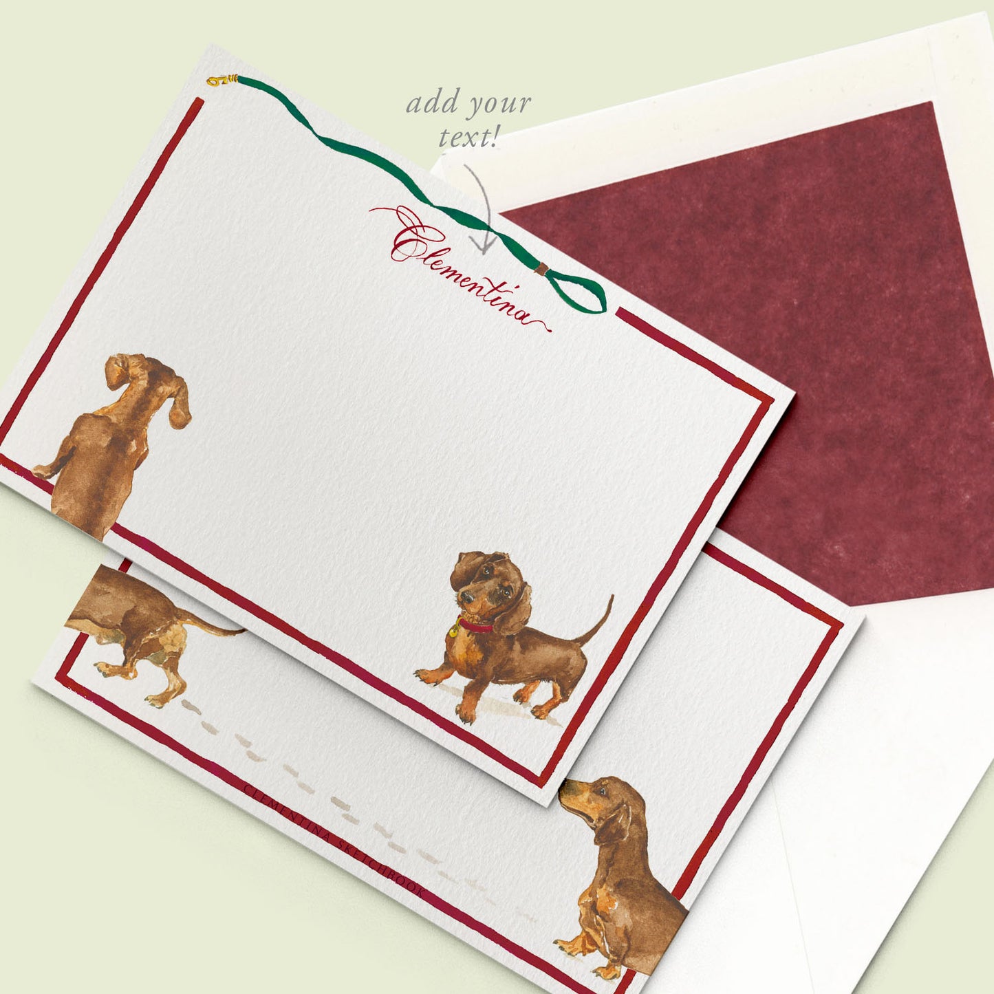 Dachshund Stationery Cards