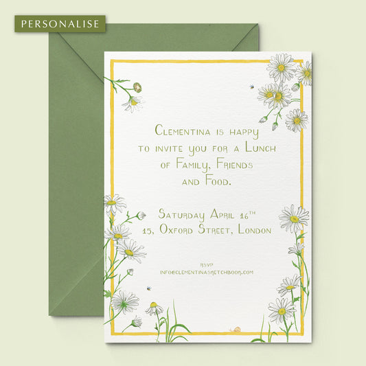 Daisies Printed Invitation Mockups - 01 copy