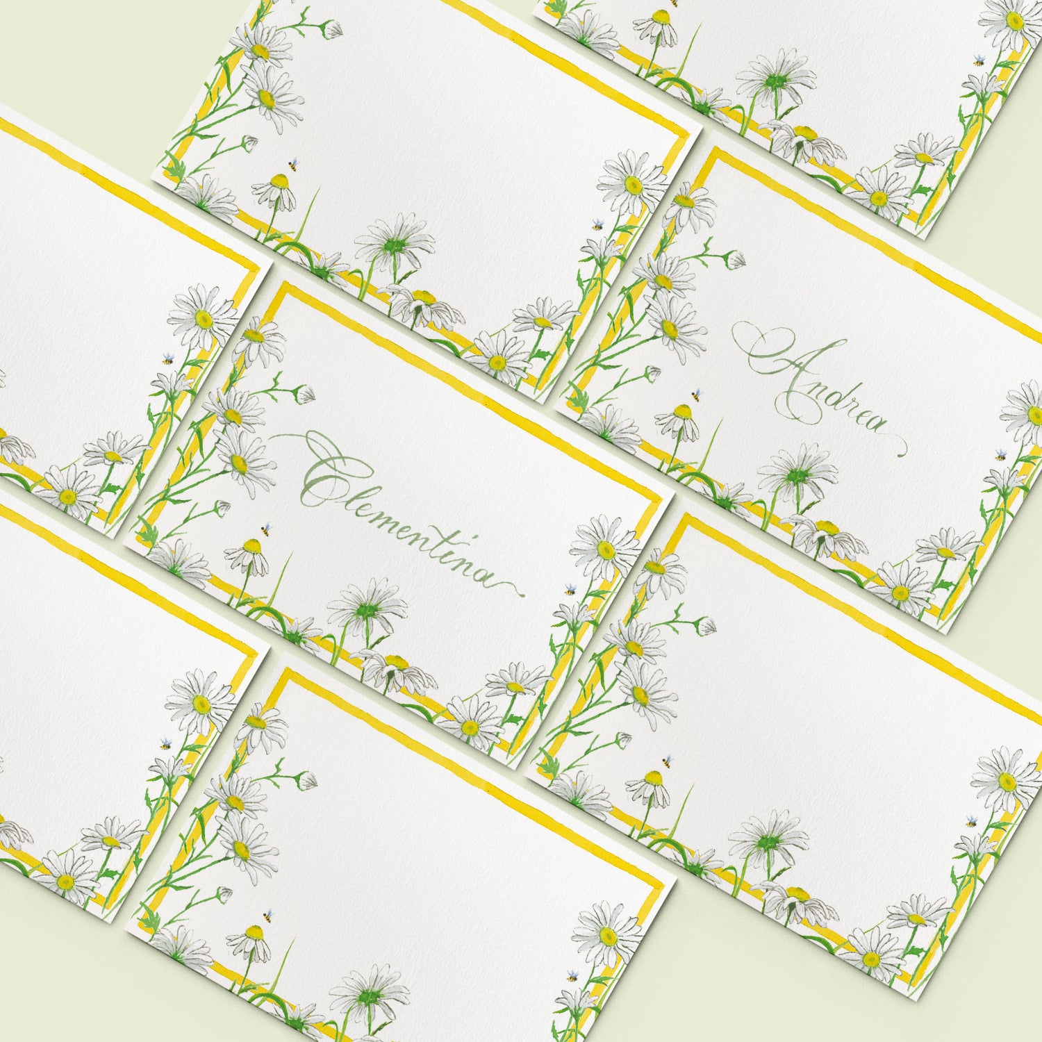 Daisies place cards - 03