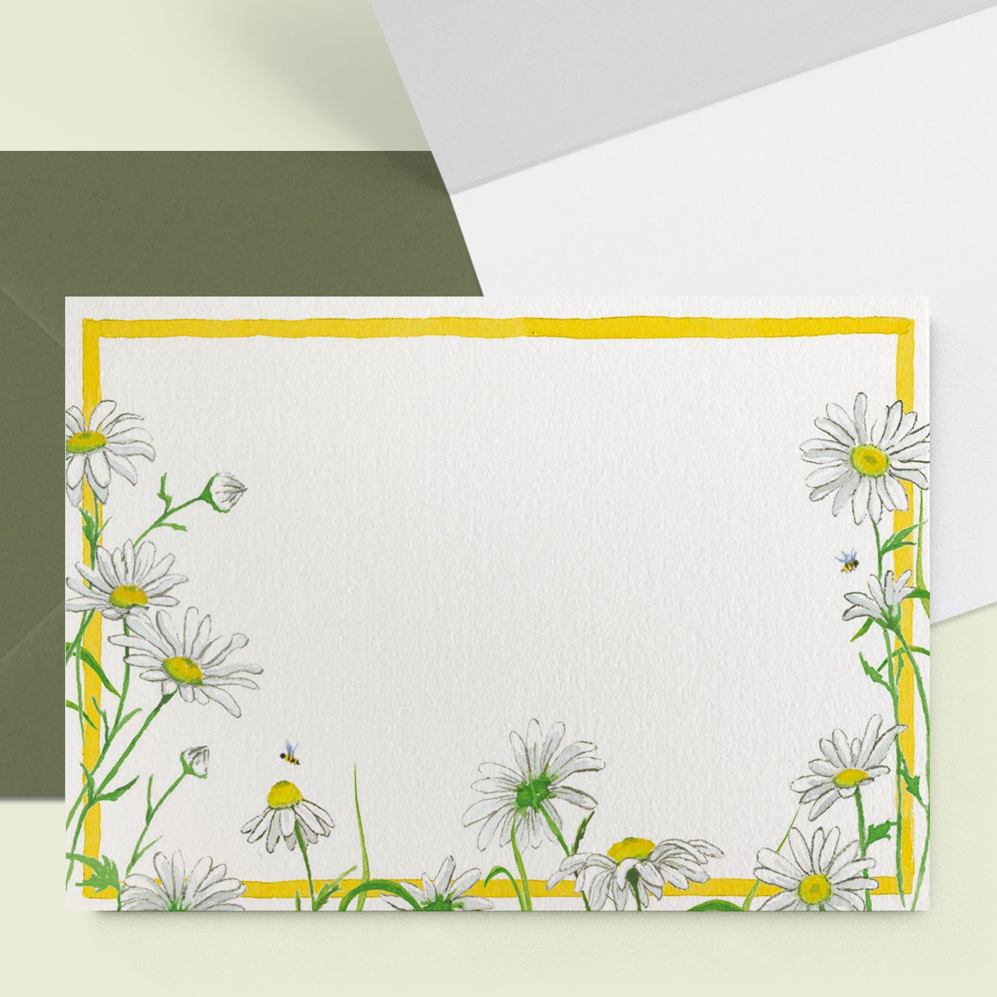 Daisies Mini Personal Stationery Cards
