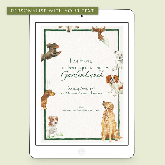 Doggies Invitation Digital - Mockup - 01