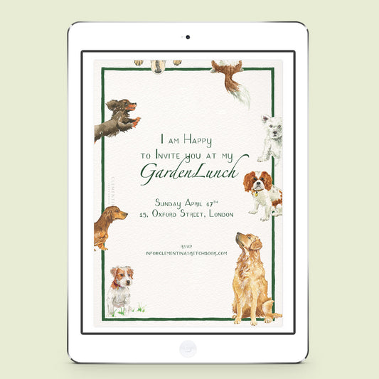 Doggies digital Invitation