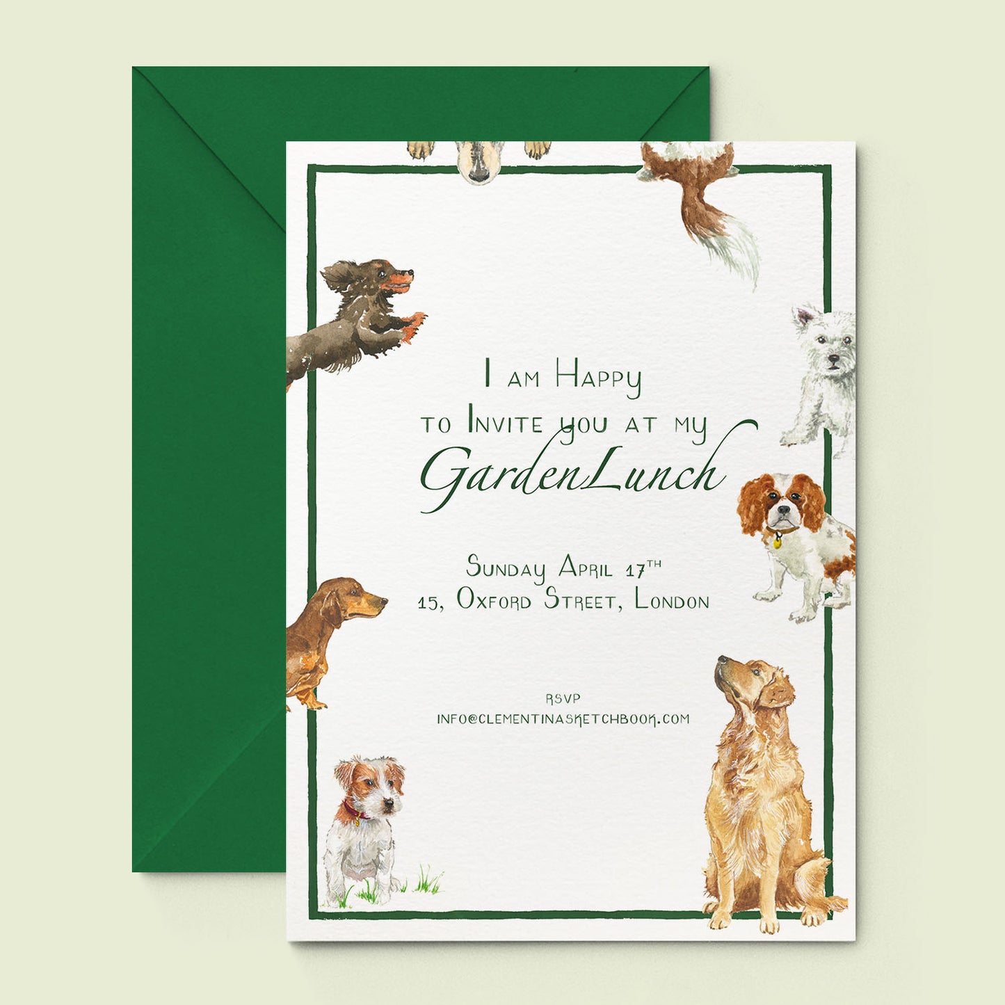 Doggies Printed Invitation