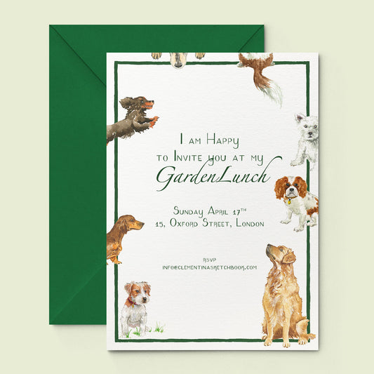 Doggies Printed Invitation
