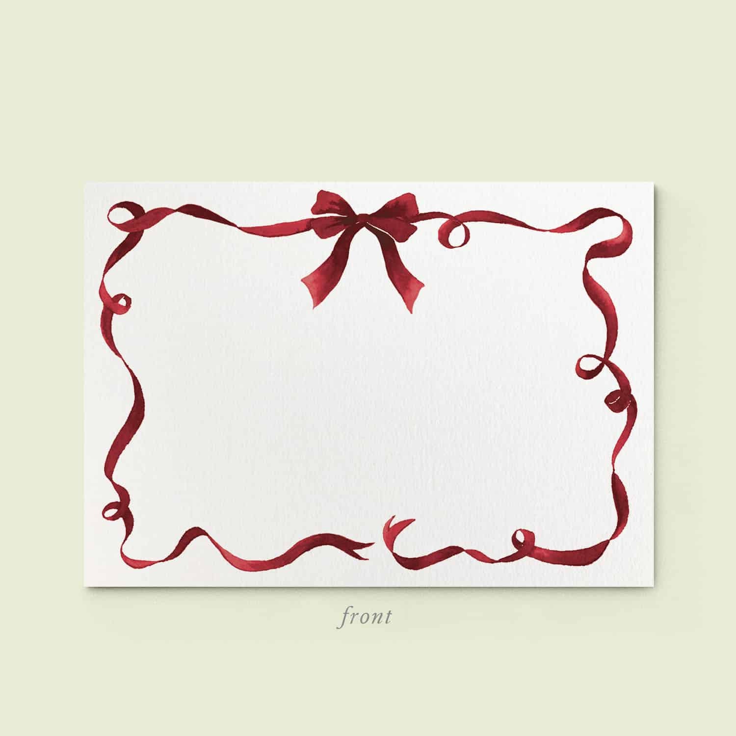 Festive Ribbon Stationery Cards_Burgundy_03