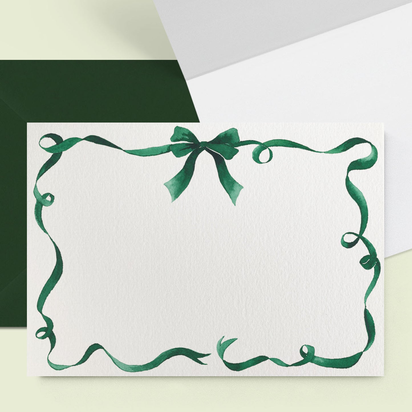 Festive Ribbon Mini Personal Stationery Cards