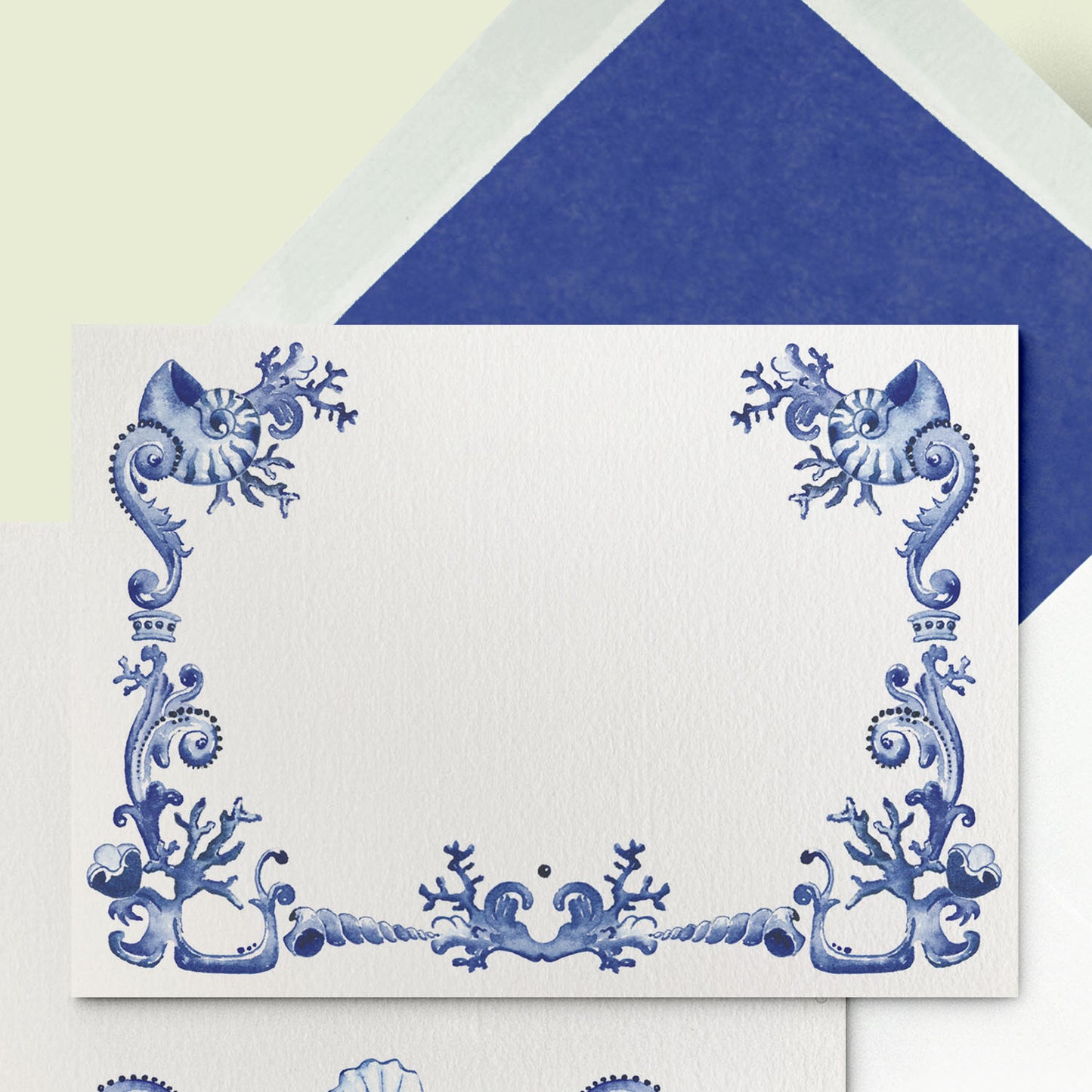 Blue and White Stationery Cards