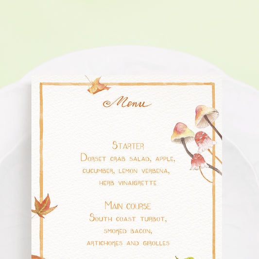 Forest Mushrooms Menus