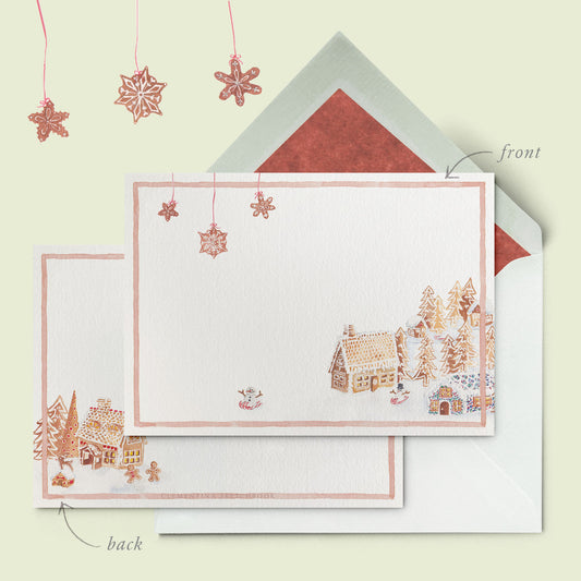 Ginger Bread Houses Stationery Cards