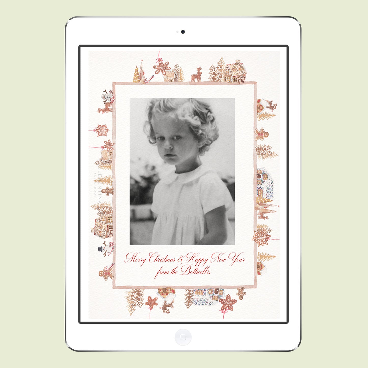 Ginger Bread Houses Digital Family Cards